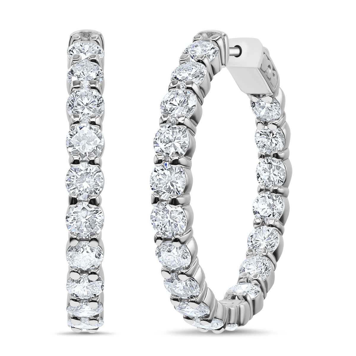 Diamond Hoop Earrings