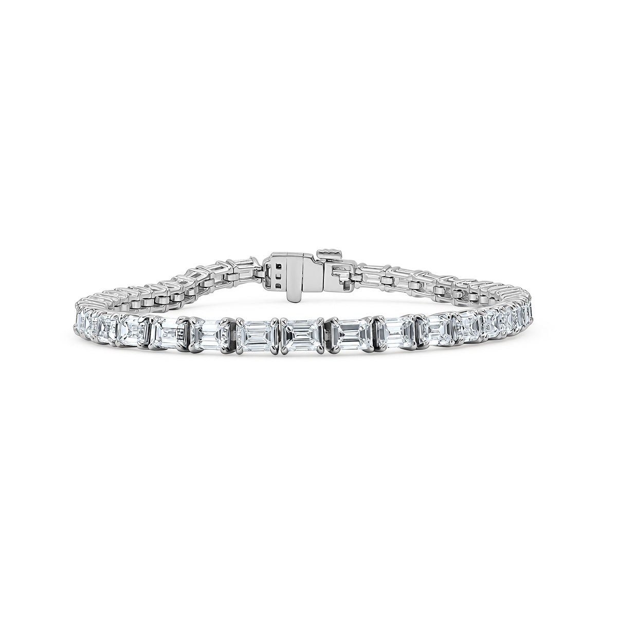 8.5CT Diamond Emerald Tennis Bracelet