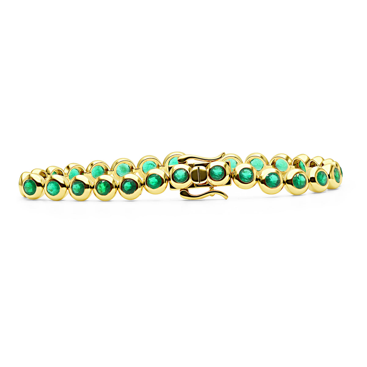 Bezel Emerald Bracelet