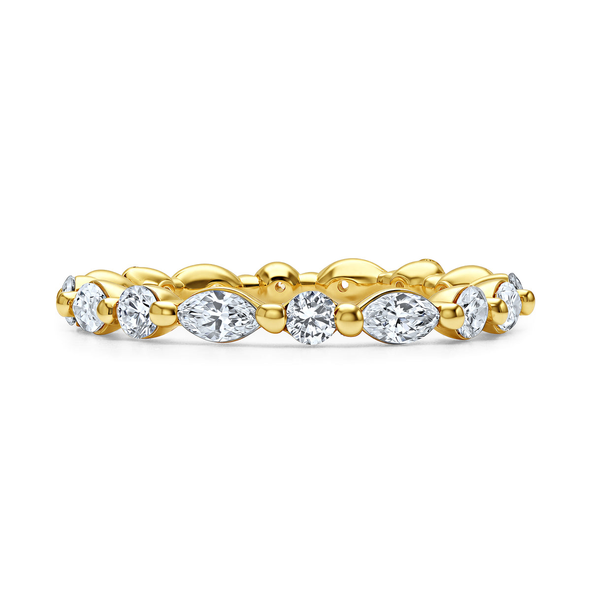 Marquise and Round Eternity Band