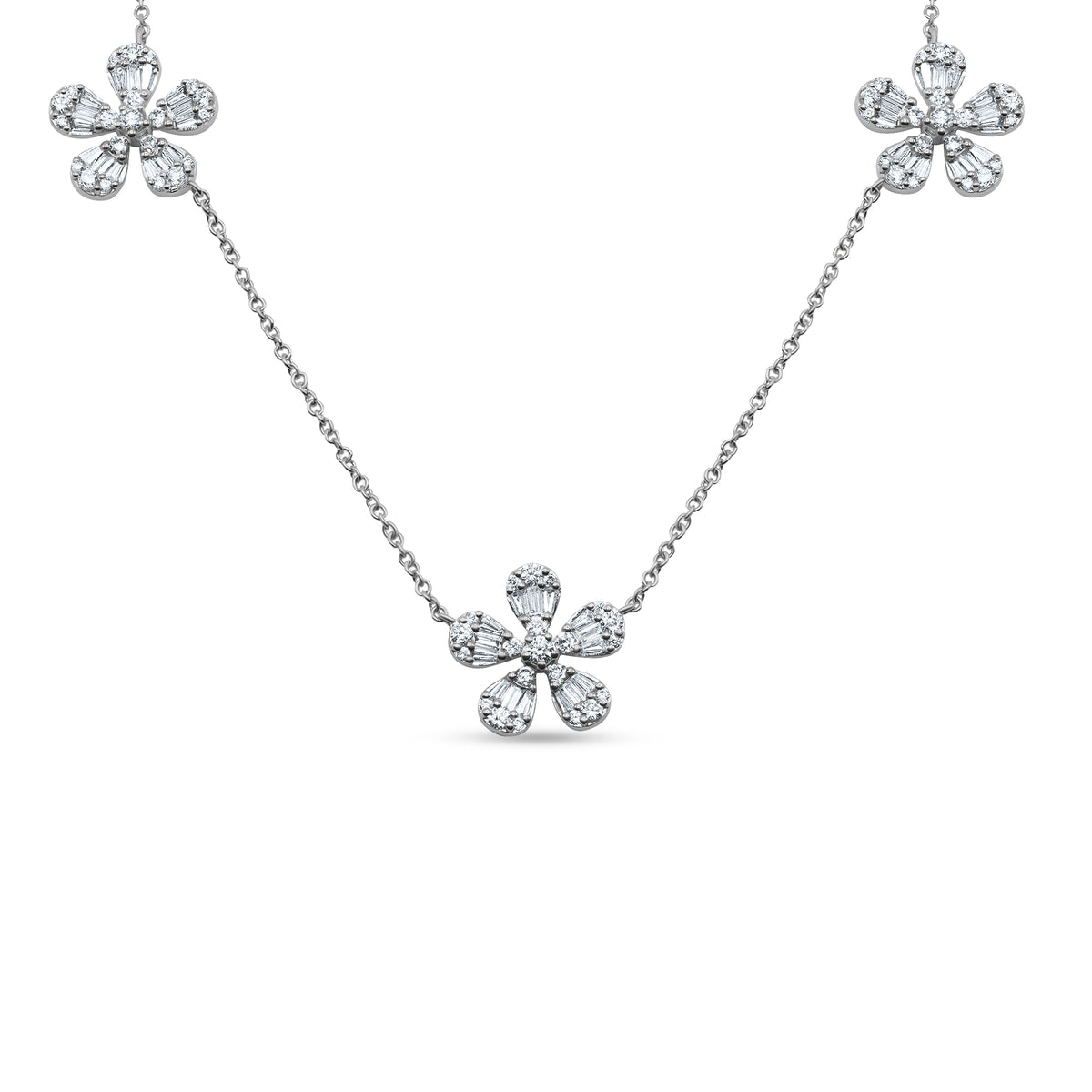 Diamond Flower Necklace