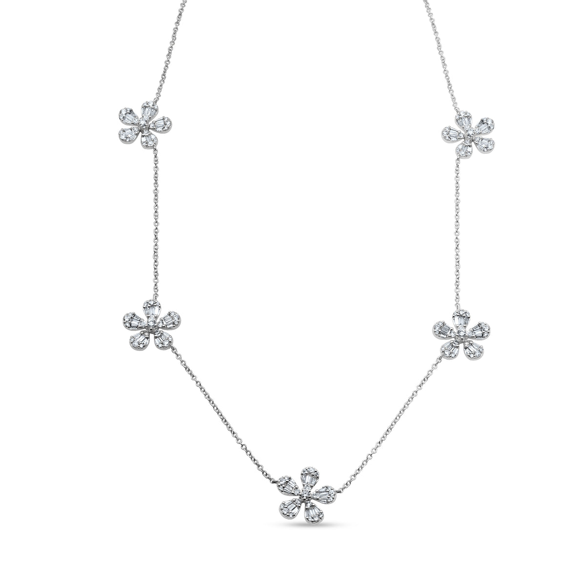 Diamond Flower Necklace