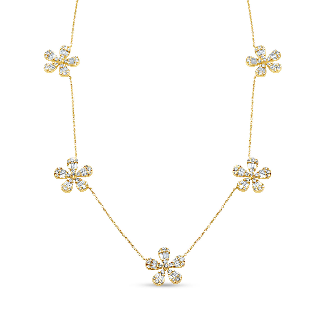 Diamond Flower Necklace