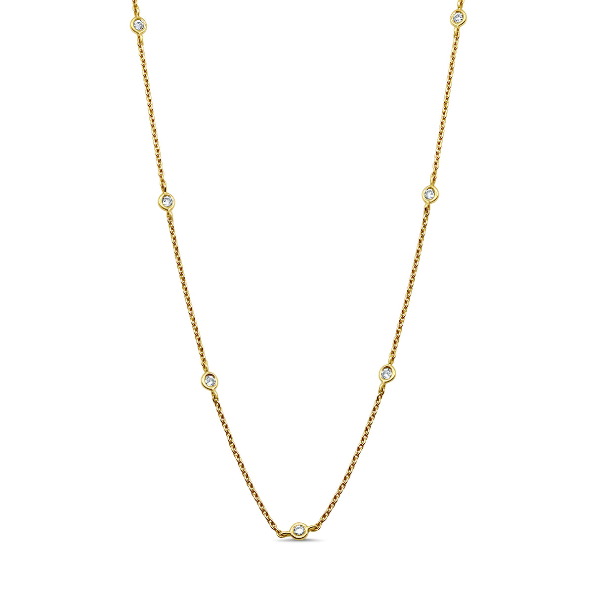 .5CT Diamond Station Necklace