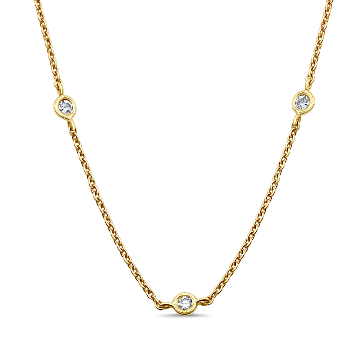 .5CT Diamond Station Necklace