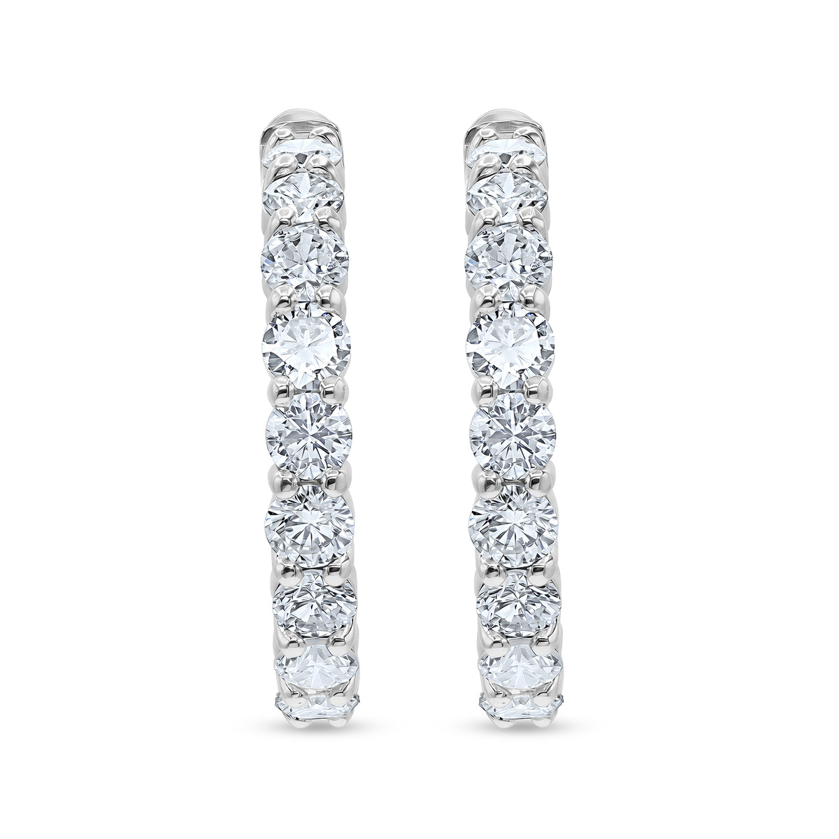 Diamond Hoop Earrings