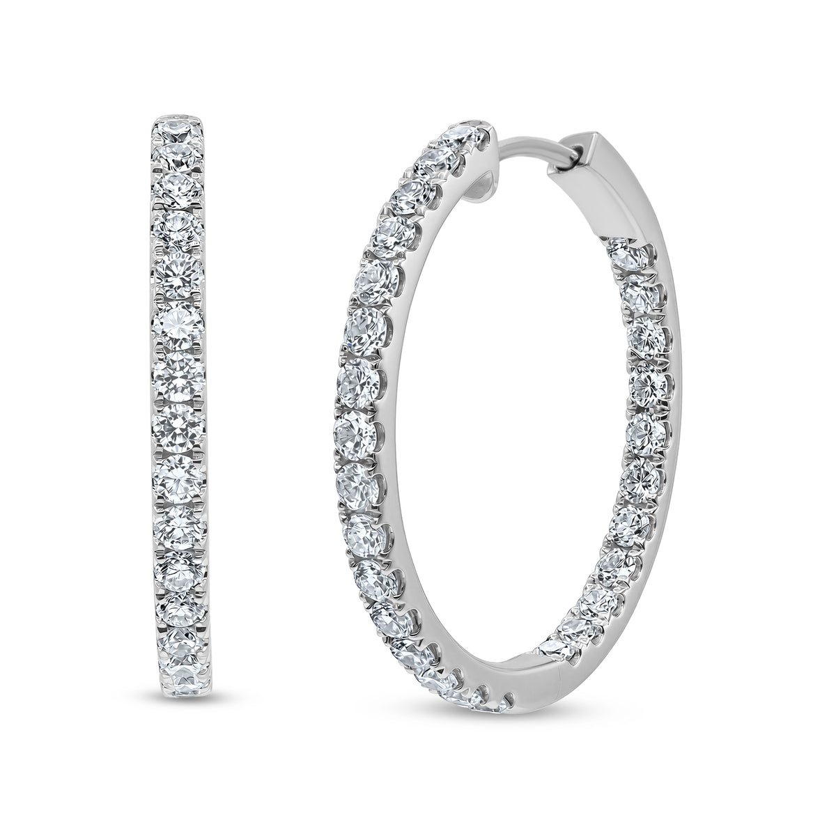 Diamond Hoop Earrings