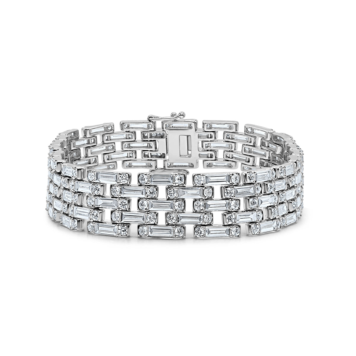 10CT Geometric Diamond Link Bracelet