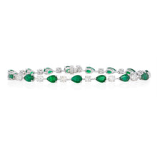 Load image into Gallery viewer, Diamond and emerald bracelet (SKU B074)