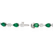 Load image into Gallery viewer, Diamond and emerald bracelet (SKU B074)