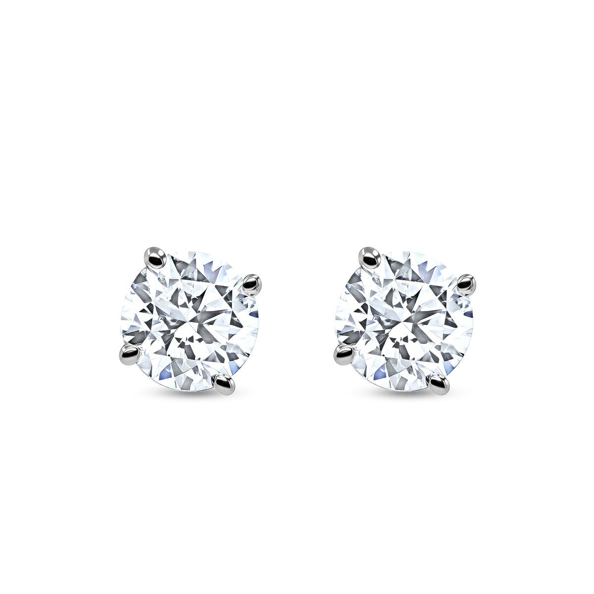0.75 CTW Round Diamond Stud Earrings