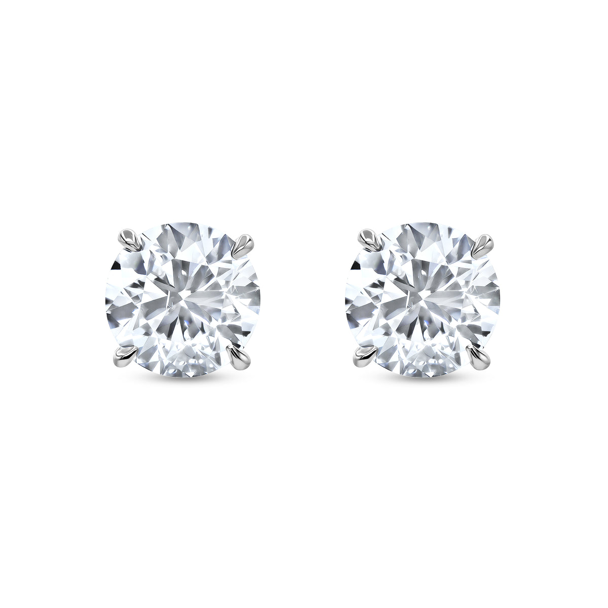 2.02 CTW GIA Diamond Stud Earrings