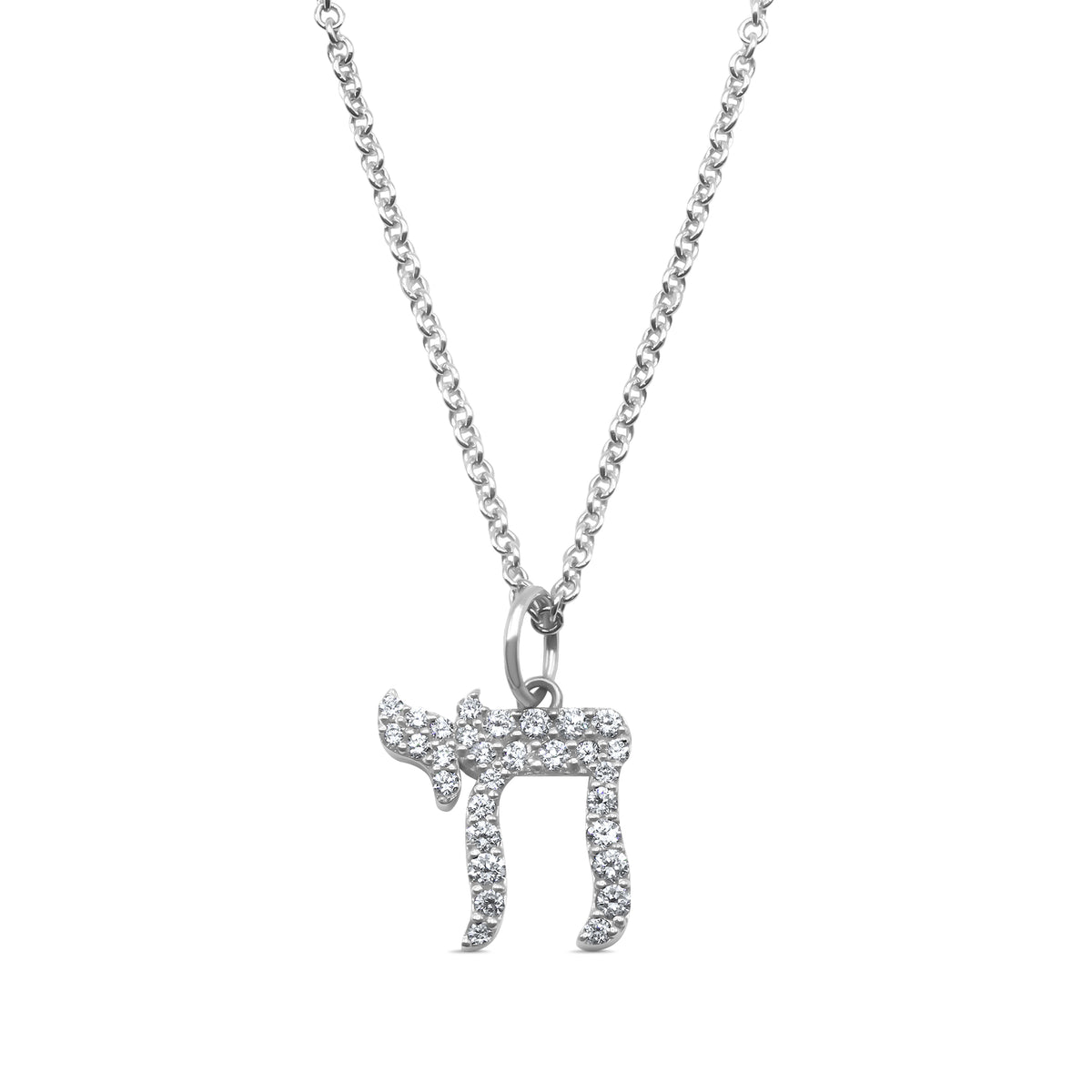 0.67 CTW Diamond Chai Pendant Necklace