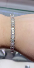 Load and play video in Gallery viewer, Emerald cut tennis bracelet (SKU B057)