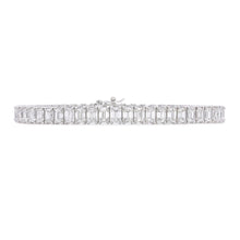 Load image into Gallery viewer, Emerald cut tennis bracelet (SKU B057)