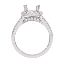 Load image into Gallery viewer, 18k white gold split shank halo setting (SKU S013)