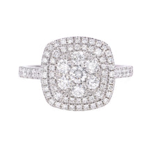 Load image into Gallery viewer, 18k white gold diamond cluster ring (SKU R035)