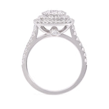 Load image into Gallery viewer, 18k white gold diamond cluster ring (SKU R035)