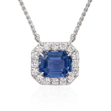 Load image into Gallery viewer, Sapphire and diamond necklace (SKU N062)