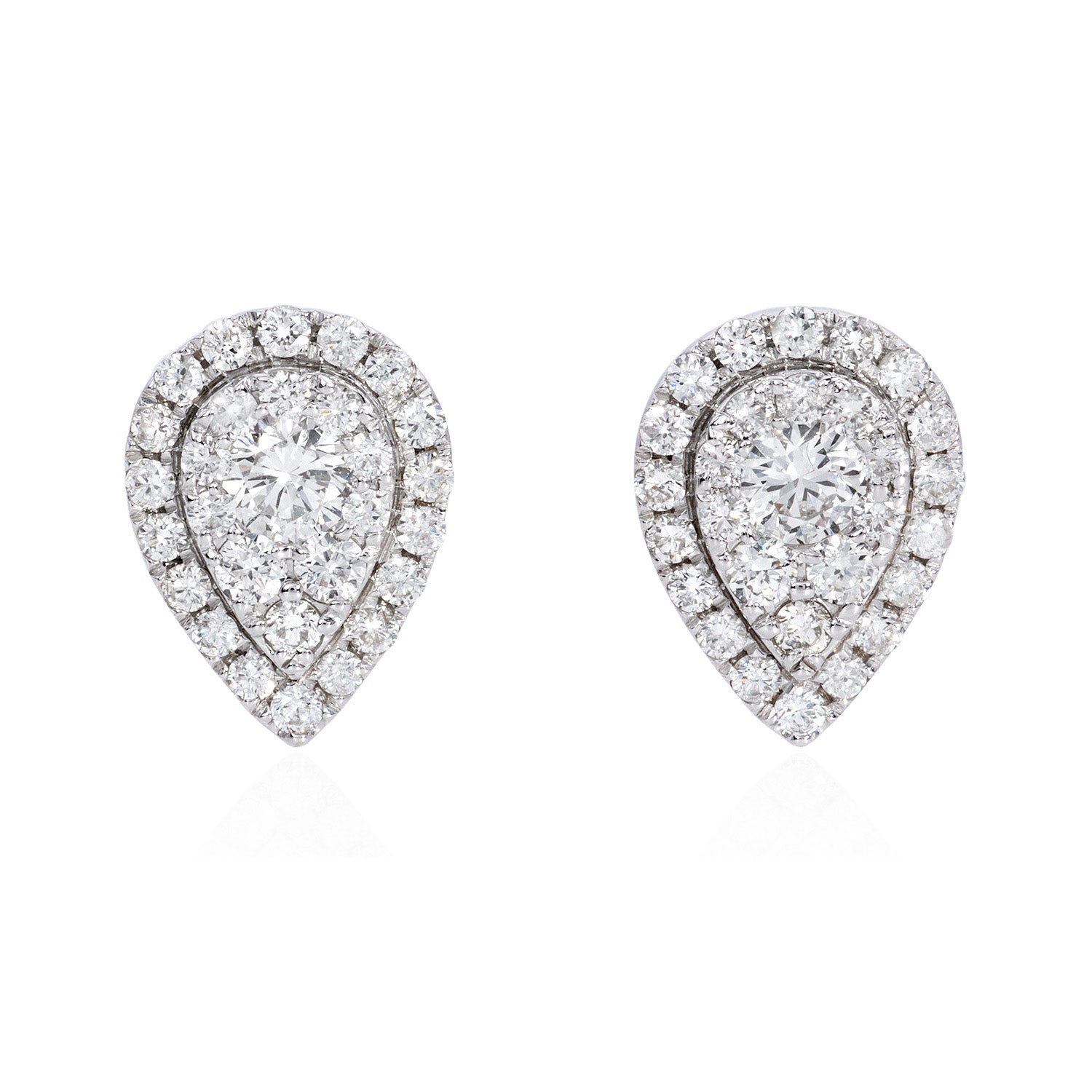 Pear Shaped Cluster Earrings Sku E082 Diamanti Nyc 