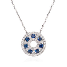 Load image into Gallery viewer, Diamond and sapphire necklace (SKU N082)