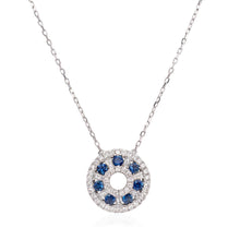 Load image into Gallery viewer, Diamond and sapphire necklace (SKU N082)