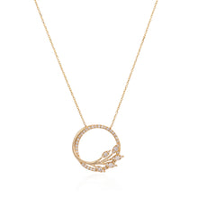 Load image into Gallery viewer, Diamond yellow gold pendant necklace (SKU N081)