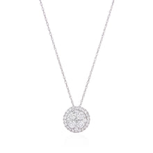 Load image into Gallery viewer, Cluster diamond pendant necklace (SKU N045)