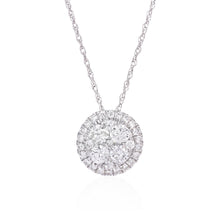 Load image into Gallery viewer, Cluster diamond pendant necklace (SKU N045)