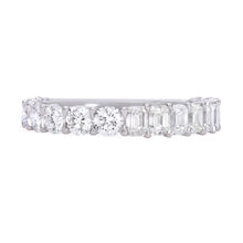 Load image into Gallery viewer, Round and emerald cut diamond ring (SKU R012)