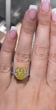 Load image into Gallery viewer, Yellow diamond engagement ring (SKU R029)