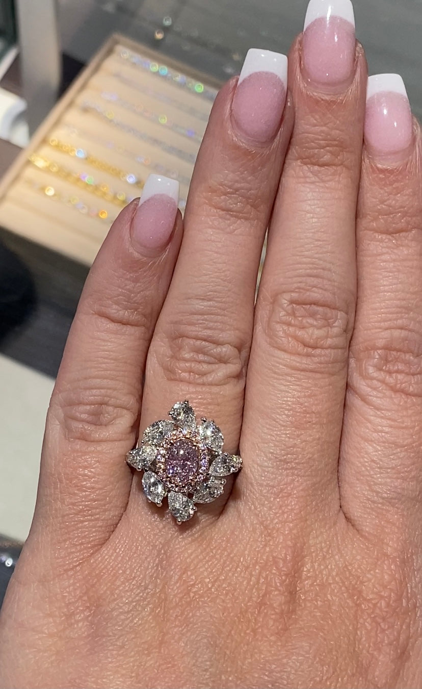 Beautiful pink diamond rings Clearance