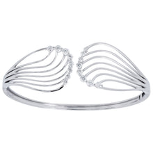 Load image into Gallery viewer, 18k white gold diamond bangle bracelet (SKU B065)