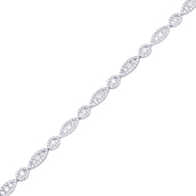 Load image into Gallery viewer, 18k white gold diamond bracelet (SKU B064)
