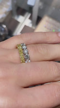 Load and play video in Gallery viewer, Yellow ascher cut eternity band (SKU R028)