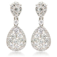 Load image into Gallery viewer, Diamond hanging earrings (SKU E074)