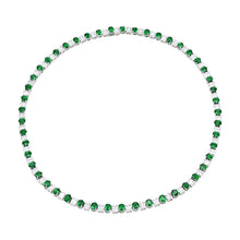 Load image into Gallery viewer, Diamond and emerald necklace (SKU N058)