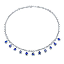 Load image into Gallery viewer, Diamond and sapphire necklace (SKU N066)