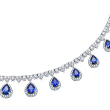 Load image into Gallery viewer, Diamond and sapphire necklace (SKU N066)