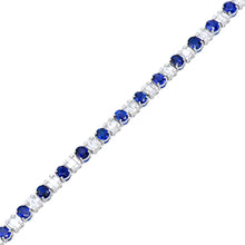 Load image into Gallery viewer, Diamond and sapphire necklace (SKU N057)