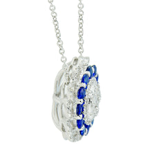 Load image into Gallery viewer, Diamond and sapphire pendant necklace (SKU N067)