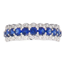 Load image into Gallery viewer, Diamond and sapphire ring (SKU R051)