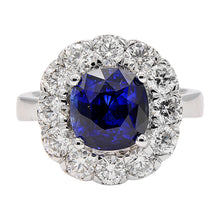 Load image into Gallery viewer, Diamond and sapphire ring (SKU R057)