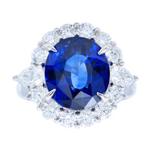 Load image into Gallery viewer, Diamond and sapphire ring (SKU R068)