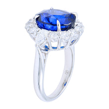 Load image into Gallery viewer, Diamond and sapphire ring (SKU R068)