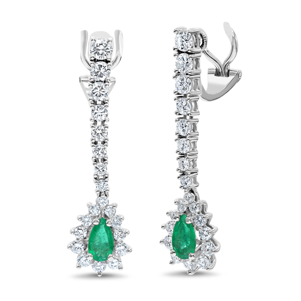 Diamond and Emerald Earrings