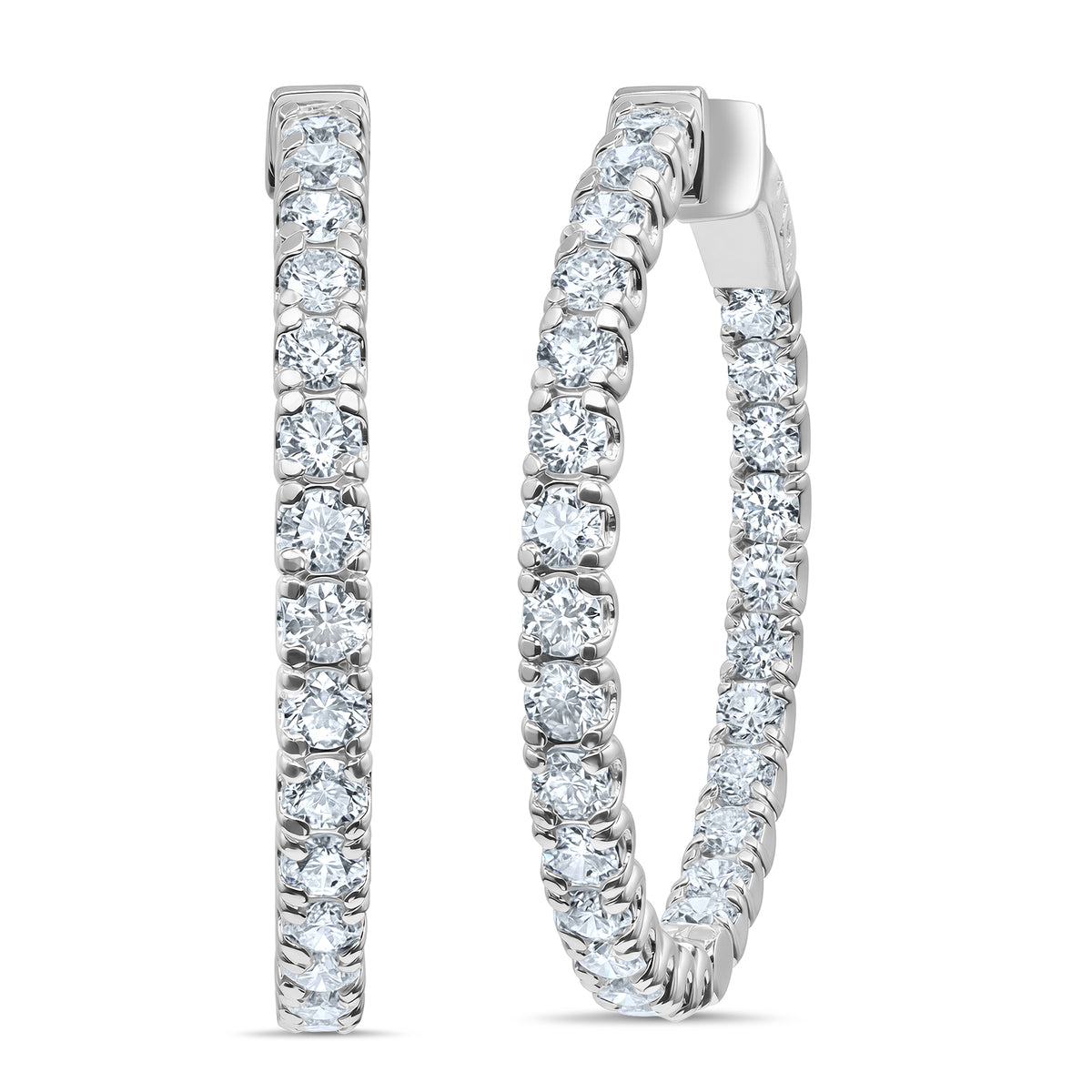 Diamond Earrings Hoop