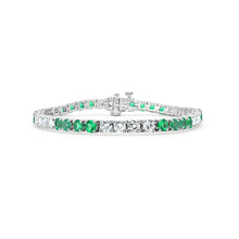 Load image into Gallery viewer, Diamond and Emerald Bracelet
