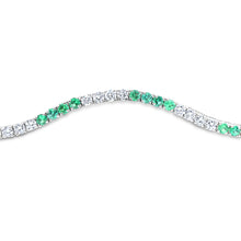 Load image into Gallery viewer, Diamond and Emerald Bracelet
