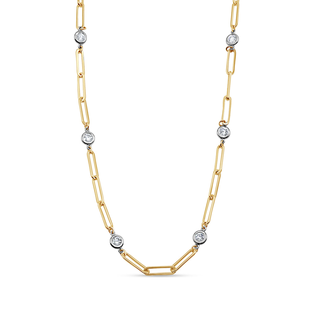 Diamond Paperclip Necklace